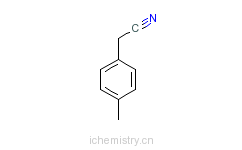 CAS:2947-61-7_对甲基苯乙腈的分子结构