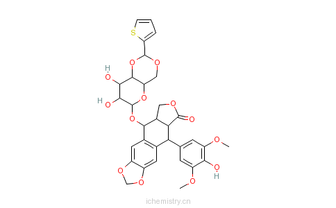 CAS:29767-20-2_替尼泊甙的分子结构