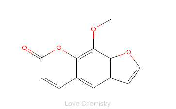 CAS:298-81-7_8-甲氧基补骨脂素的分子结构