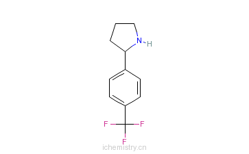 CAS:298690-84-3_2-(4-三氟甲基苯基)吡咯烷的分子结构