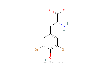 CAS:300-38-9_3,5-二溴-L-酪氨酸的分子结构