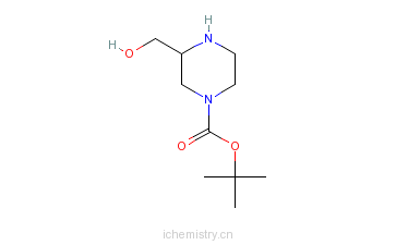 CAS:301673-16-5_1-Boc-3-羟甲基哌嗪的分子结构