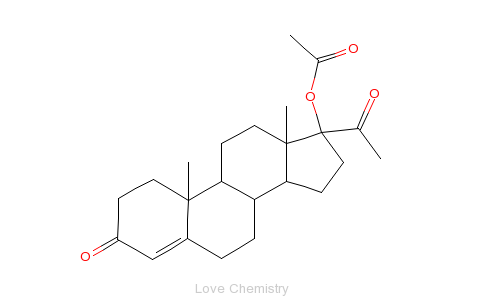 CAS:302-23-8_醋酸羟孕酮的分子结构