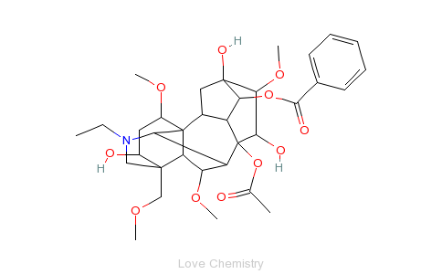 CAS:302-27-2_乌头碱的分子结构