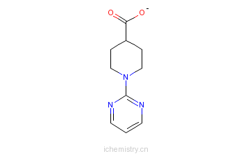 CAS:303144-44-7_1-(嘧啶-2-基)哌啶-4-甲酸的分子结构