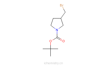 CAS:305329-97-9_3-(溴甲基)吡咯烷-1-甲酸叔丁酯的分子结构