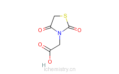 CAS:31061-24-2_(Լ)(2,4-DIOXO-1,3-THIAZOLIDIN-3-YL)ACETIC ACIDķӽṹ