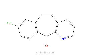 CAS:31251-41-9_8-氯-5,6-二氢-11H-苯并[5,6]环庚烷并[1,2-b]吡啶-11-酮的分子结构