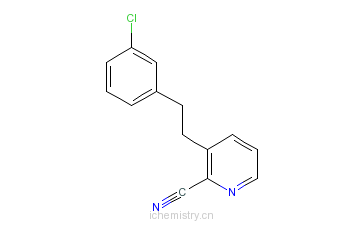 CAS:31255-57-9_3-[2-(3-氯苯基)乙基]-2-吡啶甲腈的分子结构