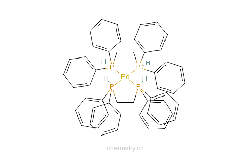 CAS:31277-98-2_双(1,2-双(二苯基膦)乙烷)钯的分子结构