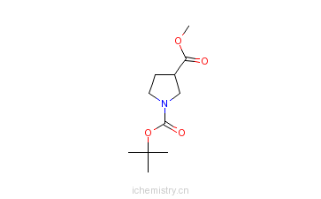 CAS:313706-15-9_(S)-1-Boc-3-羧基吡咯烷甲酯的分子结构