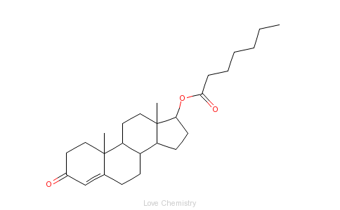 CAS:315-37-7_庚酸睾酮的分子结构