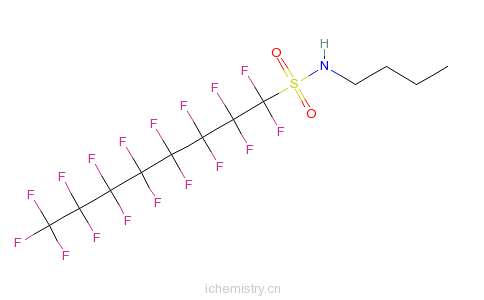 CAS:31506-34-0_N-丁基-1,1,2,2,3,3,4,4,5,5,6,6,7,7,8,8,8-十七氟代-1-辛烷磺酰胺的分子结构
