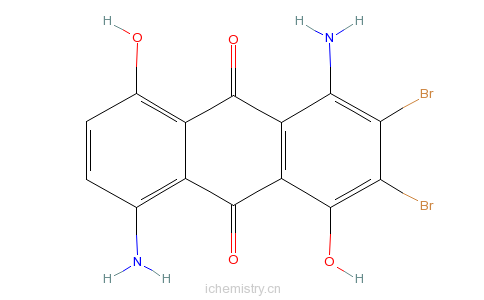 CAS:31626-19-4_二溴-1,5-二氨基-4,8-二羟基-9,10-蒽二酮的分子结构