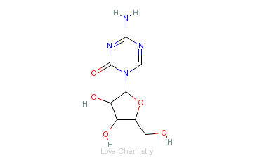 CAS:320-67-2_5-氮杂胞嘧啶核苷的分子结构