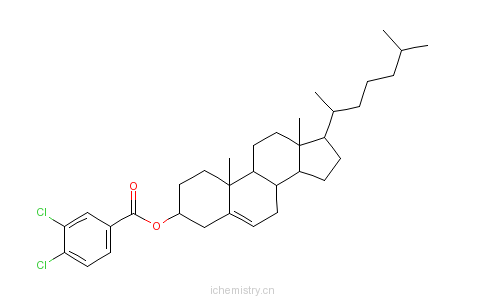 CAS:32834-71-2_胆甾烯基3,4-二氯苯甲酸酯的分子结构