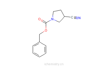 CAS:329012-80-8_(R)-1-N-Cbz-3-氰基吡咯烷的分子结构