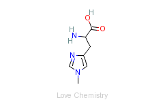 CAS:332-80-9_1-甲基-L-组氨酸的分子结构