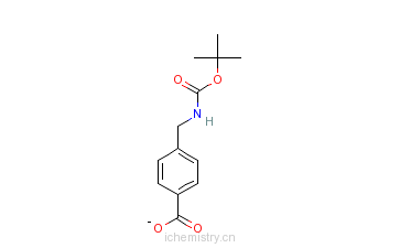 CAS:33233-67-9_4-[(叔丁氧羰基氨基)甲基]苯甲酸的分子结构