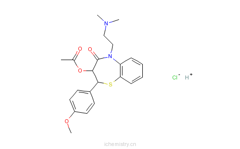 CAS:33286-22-5_盐酸地尔硫卓的分子结构