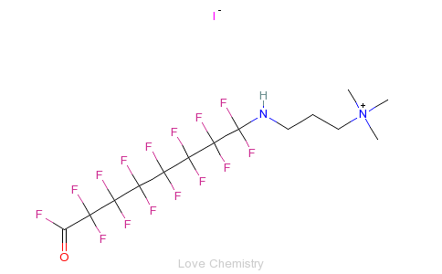 CAS:335-90-0_全氟辛酰胺丙基三甲基铵碘化物的分子结构