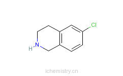 CAS:33537-99-4_6-氯-1,2,3,4-四氢异喹啉的分子结构