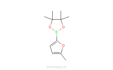 CAS:338998-93-9_2-甲基呋喃-5-硼酸频哪醇酯的分子结构