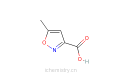 CAS:3405-77-4_5-甲基异恶唑-3-甲酸的分子结构