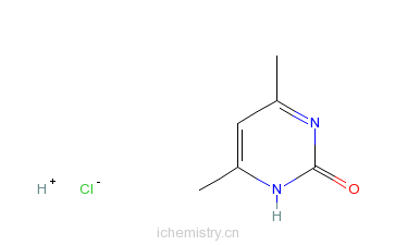 CAS:34289-60-6_4,6-二甲基-2-羟基嘧啶盐酸盐的分子结构