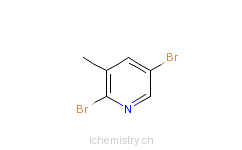 CAS:3430-18-0_2,5-二溴-3-甲基吡啶的分子结构