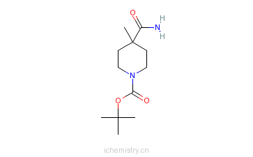 CAS:343788-67-0_1-BOC-4-甲基-4-哌啶甲酰胺的分子结构