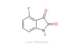 CAS:346-34-9_4-氟-2,3-吲哚二酮的分子结构