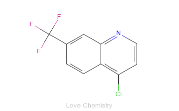 CAS:346-55-4_4-氯-7-三氟甲基喹啉的分子结构