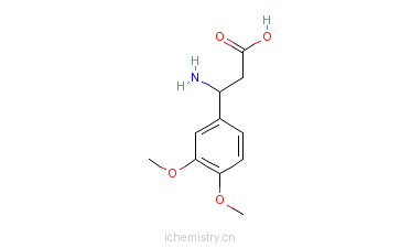 CAS:34841-09-3_3-氨基-3-(3,4-二甲氧基苯基)丙酸的分子结构