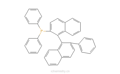 CAS:348617-10-7_R-(+)-1,1'-联萘-2'-苯基-2-二苯膦的分子结构