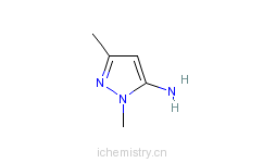 CAS:3524-32-1_5-氨基-1,3-二甲基吡唑的分子结构