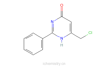 CAS:35252-98-3_6-(氯甲基)-2-苯基嘧啶-4-醇的分子结构