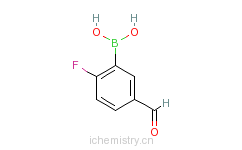 CAS:352534-79-3_2-氟-5-醛基苯硼酸的分子结构