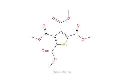 CAS:35279-80-2_[1,2,3,4-四(甲氧羰基)-1,3-丁二烯-1,4-二基]钯的分子结构