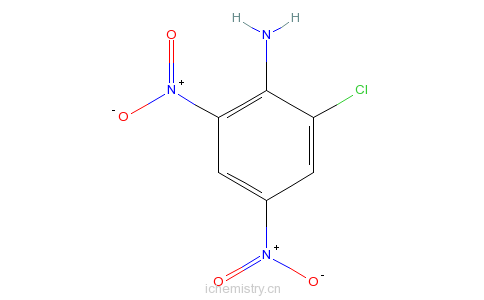 CAS:3531-19-9_6-氯-2,4-二硝基苯胺的分子结构