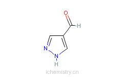 CAS:35344-95-7_1H-吡唑-4-甲醛的分子结构