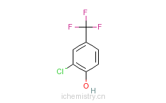 CAS:35852-58-5_2-氯-4-三氟甲基苯酚的分子结构