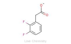 CAS:360-03-2_2,3-二氟苯乙酸的分子结构
