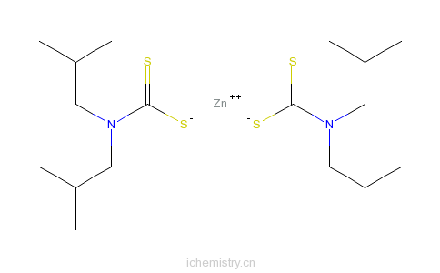 CAS:36190-62-2_二异丁基二硫代氨基甲酸锌的分子结构