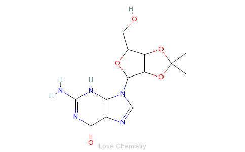 CAS:362-76-5_2',3'-O-异丙亚基鸟苷的分子结构