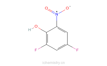CAS:364-31-8_2,4-二氟-6-硝基苯酚的分子结构