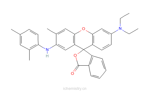 CAS:36431-22-8_2-(2-4-二甲苯胺基)-3-甲基-6-二乙氨基荧烷的分子结构