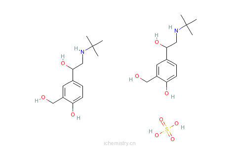 CAS:36519-31-0_舒喘宁，嗽心妥，柳丁氨醇的分子结构