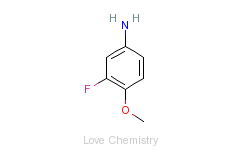 CAS:366-99-4_3-氟-4-甲氧基苯胺的分子结构