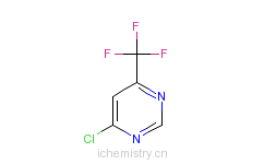 CAS:37552-81-1_4-氯-6-三氟甲基嘧啶的分子结构